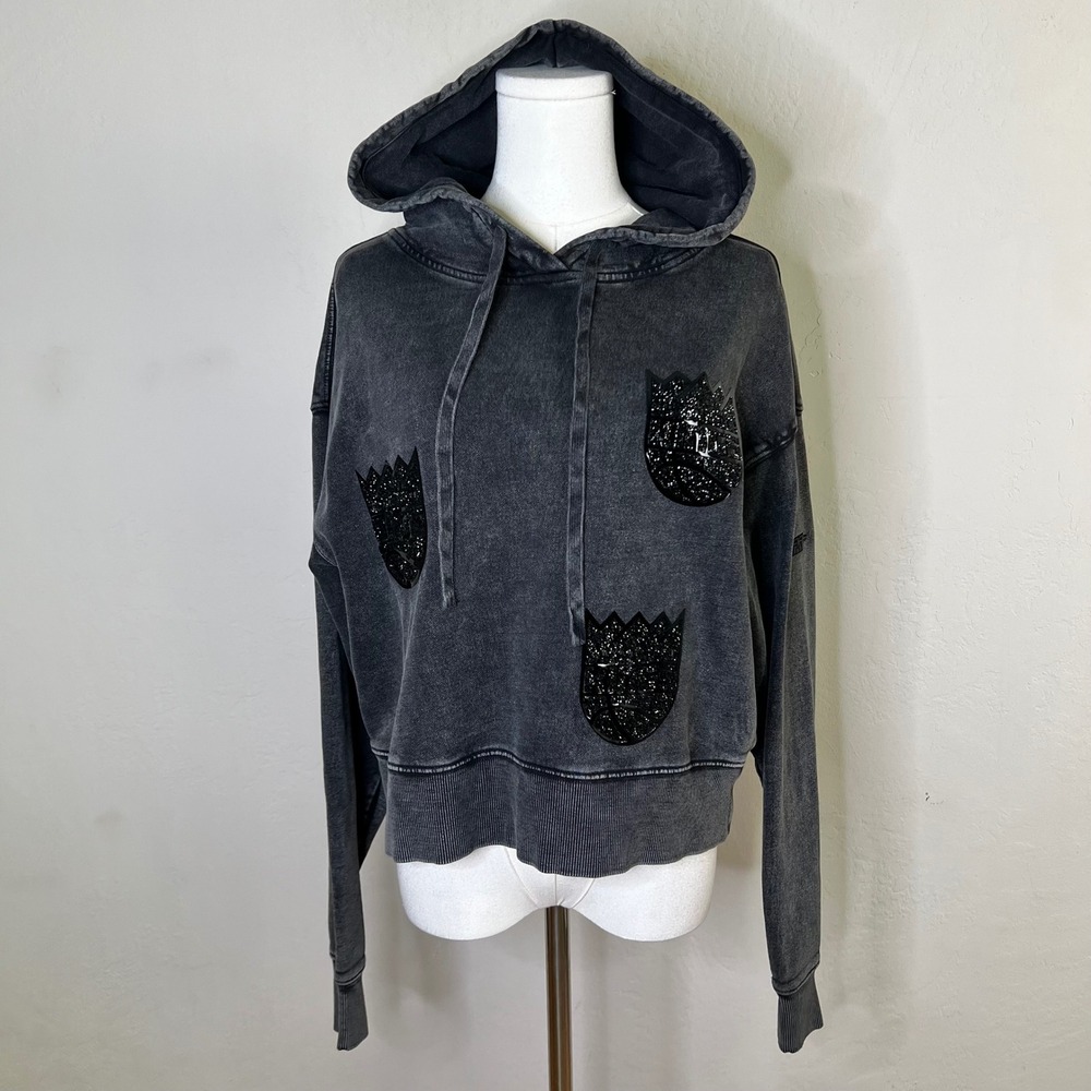 Sacramento Kings Pro Standard Hoodie Women Size Small Washed Black New NBA Logo